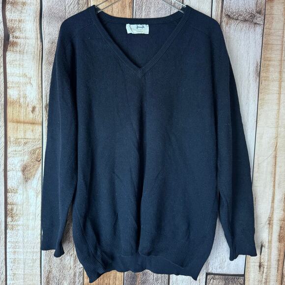 Pringle Sports Sweater 100% Cashmere Scotland Vintage Crewneck Navy Blue EU 44 - Picture 1 of 8